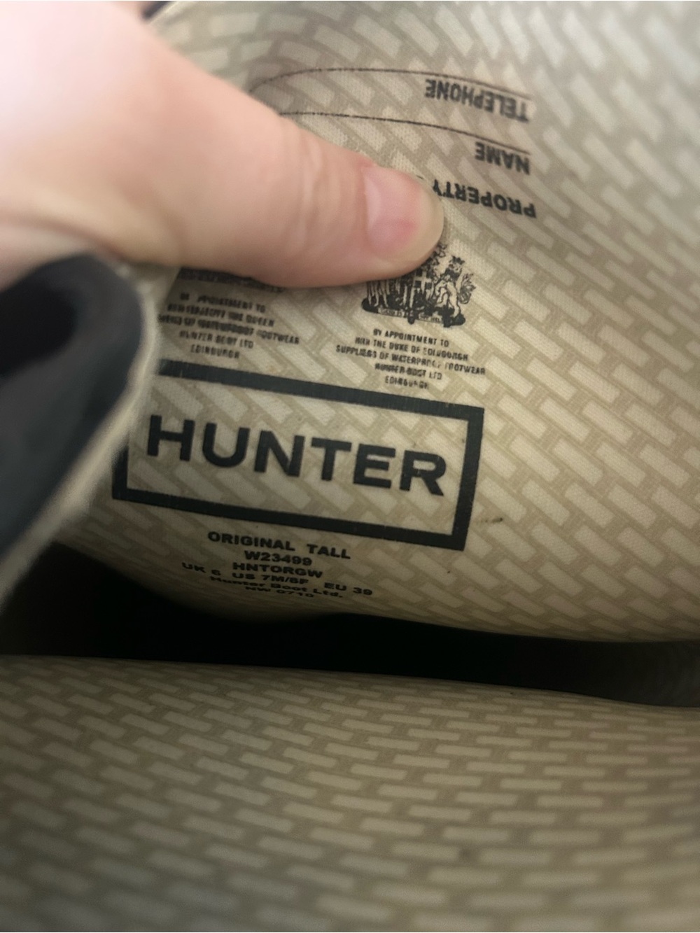 Hunter Black Tall Rain Boots - Picture 10 of 10